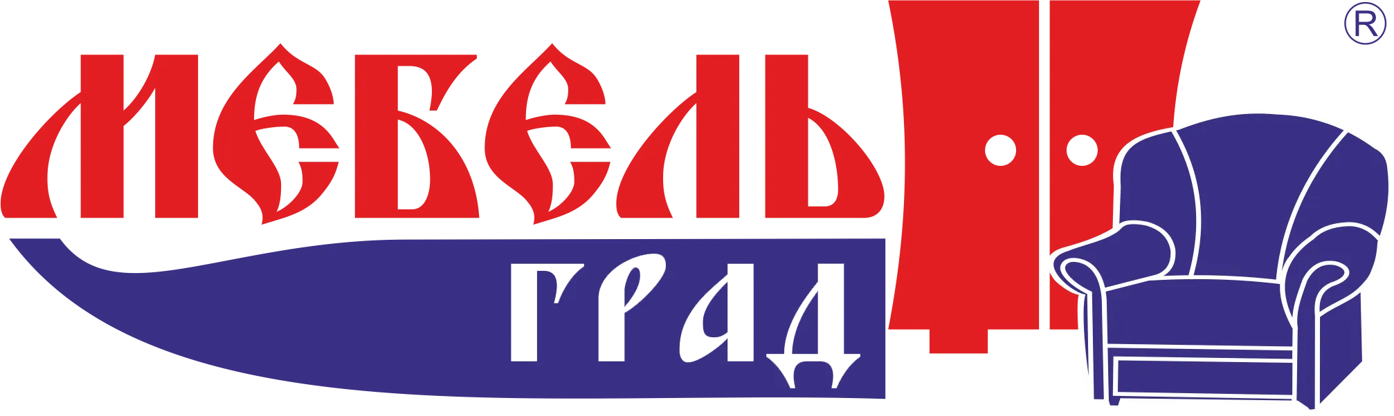 логотип клиента типографии, кадр 14: Компания «Мебельград» в Брянске; клиент ПЕЧАТЬ32 и заказчик полиграфической продукции — ПЕЧАТЬ32, «Нам доверяют на главной странице»